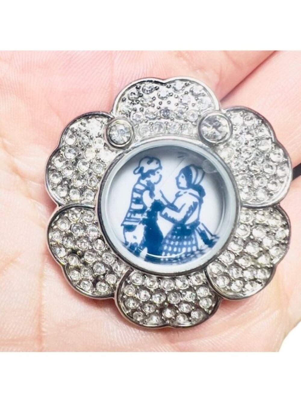 Denmark Icon Mug Mother & Child China Bracelet - Vintage Watch Upcycled 8.5" - Picture 8 of 14